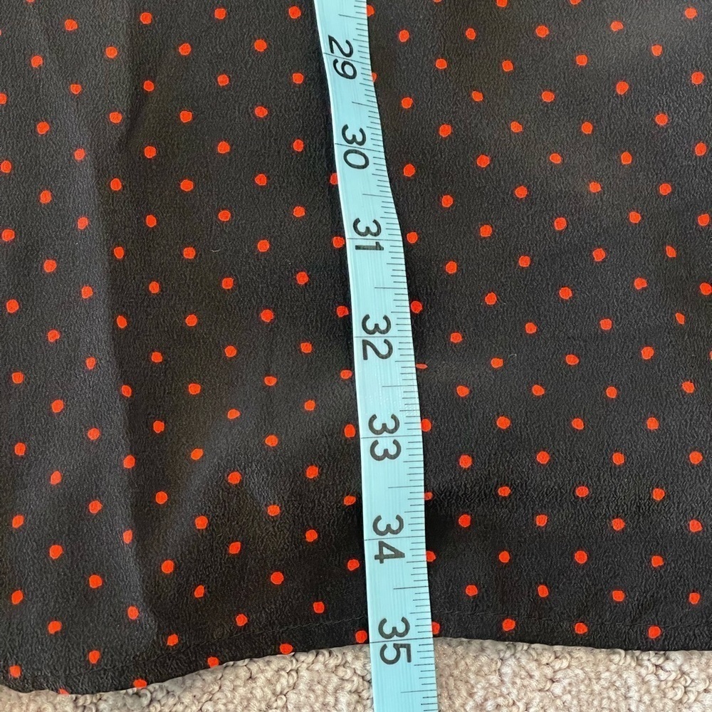 Equipment Kate Moss 100% Silk Shirt Dress, Black With Red Polka Dots, Size XS - Picture 9 of 16